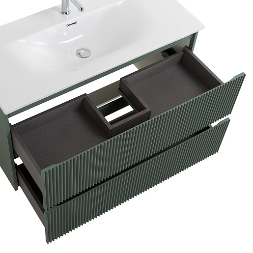 BelBagno Тумба с раковиной Uno 100 подвесная Еловый матовый с раковиной BB-8099-100 – фотография-6