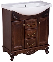 Bas Тумба под раковину Версаль 75, орех, глухие дверцы – фотография-1