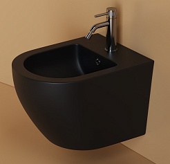 Ceramicanova Подвесное биде Uno CN11002MB чёрный матовый – фотография-1