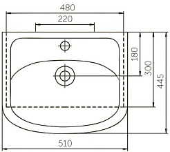 Vigo Тумба с раковиной Hoska 50 белая – фотография-10