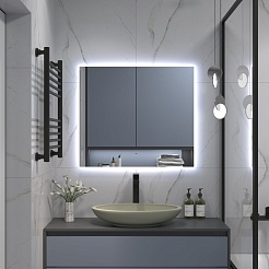 Continent Зеркало Trezhe Led 800x700 – фотография-7