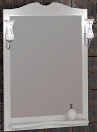 Opadiris Зеркало для ванной Тибет 75 белое – фотография-1