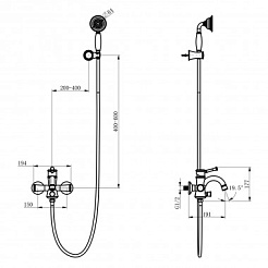 Lemark Смеситель для ванны Peretto LM6302RB – фотография-3