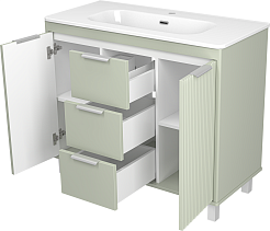 Brevita Мебель для ванной Risacca Pistachio 100 фисташковый – фотография-7