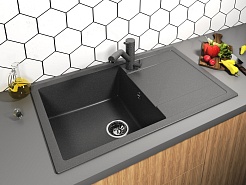 Dr. Gans Мойка кухонная Техно 860 черная – фотография-4