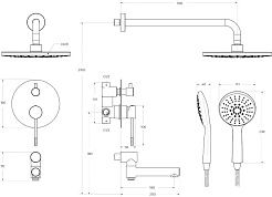 Cezares Душевая система RELAX-VDSET-01 хром – фотография-6