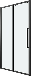 Grossman Душевая дверь в нишу Cosmo 110x195 профиль черный матовый стекло прозрачное – фотография-2