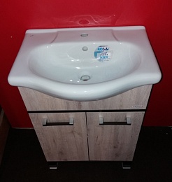 Бриклаер Мебель для ванной Карибы 60 дуб кантри/венге – фотография-7