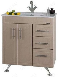 Водолей Мебель для ванной "Ницца D 75" дуб,  умывальник Elen – фотография-2