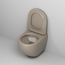 Grossman Унитаз подвесной Color GR-4455BRLMS светло-коричневый матовый – фотография-6