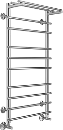 Terminus Полотенцесушитель водяной Ватра П10 500x1000 с полкой хром – фотография-2
