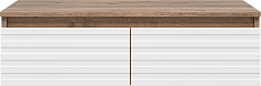 Brevita Консоль Dakota 80 подвесная белая/дуб галифакс олово