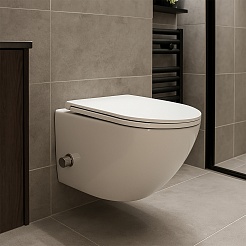 Azario Унитаз подвесной Grado AZ-046E-NR безободковый с функцией биде белый – фотография-2