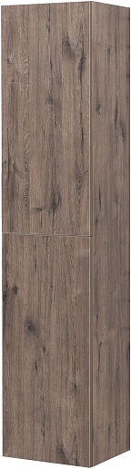Aquanet Шкаф пенал Алвита New 35 подвесной дуб веллингтон табак – картинка-3