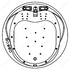 Kolpa San  Комплект гидро-аэромассажа Kolpa San Opera Elite Magic (массаж: боковой, спины, аэромассаж magic) – фотография-2