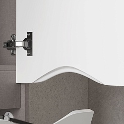 Equil Шкаф пенал Smile 40 напольный лен антрацит/графит – фотография-8