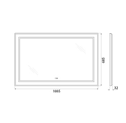 BelBagno Зеркало Kraft 108 SPC-KRAFT-1085-685-TCH-WARM-NERO – фотография-6