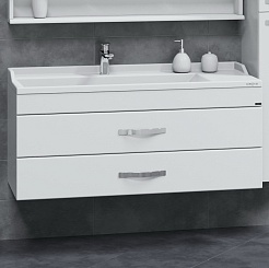 СанТа Тумба с раковиной Виктория 120 NEW подвесная – фотография-1