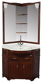 Aquanet Зеркало для ванной "Луис 70" угловое темный орех (171917) – фотография-2