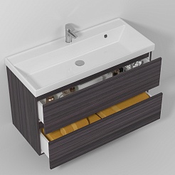 Водолей Мебель для ванной Best 100 подвесная палисандр – фотография-4