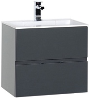 Aquanet Тумба с раковиной "Алвита 60" серый антрацит