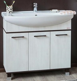 Sanflor Тумба для умывальника Толедо 105 венге, северное дерево светлое – фотография-1