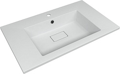 Style Line Тумба с кварцевой раковиной жасмин Лима 80 Plus эмаль белая матовая – фотография-3