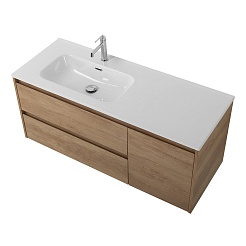 BelBagno Мебель для ванной Kraft 120 L подвесная Rovere Nebrasca Nature – фотография-12
