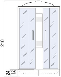 River Душевая кабина Nara 80/26 MT – фотография-16