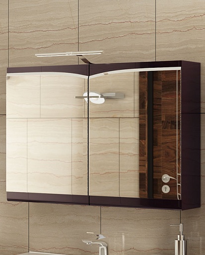  Зеркальный шкаф "Concorde 100" махагон – фото-1