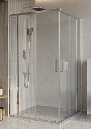 BelBagno Душевой уголок Luce 120/120 LUCE-A-22-100+20-C-Cr профиль хром стекло прозрачное – фотография-1