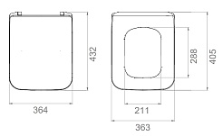 Allen Brau Унитаз подвесной Liberty 4.33007.20 белый с крышкой 4.33008.20 – фотография-31
