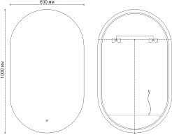 Grossman Зеркало Nero-промо 60x100 – фотография-3