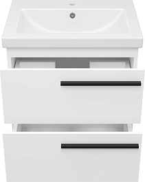 Misty Тумба под раковину Ненси 60 подвесная белая матовая – фотография-3