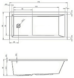 Riho Акриловая ванна Lusso Plus 170x80 – фотография-4