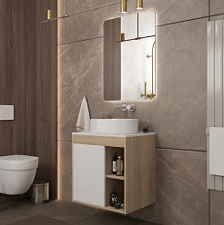 Teymi Тумба под раковину Nura 70 дуб эврика/белый матовый T60528 – фотография-3