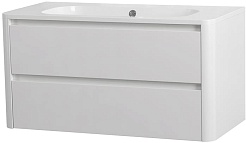 Cezares Тумба с раковиной без отверстия под смеситель Relax 100 подвесная bianco lucido – фотография-2