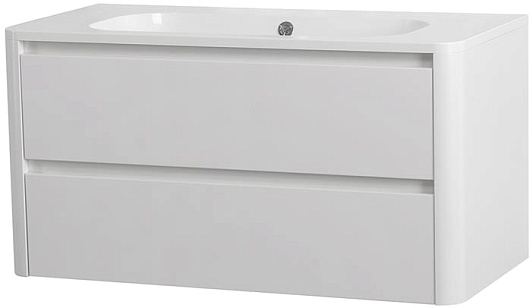 Cezares Тумба с раковиной без отверстия под смеситель Relax 100 подвесная bianco lucido – фотография-2