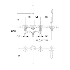Omnires Смеситель для ванны Y Y1232GL – фотография-2
