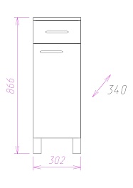 Onika Приставная тумба Каприз 30.10 R – фотография-5