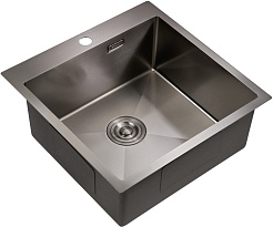 Milacio Мойка кухонная Denia 51 Steel вороненая сталь – фотография-1