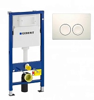 Geberit Инсталляция Duofix 458.103.00.1 UP100 с кнопкой Delta 21 115.125.11.1 белого цвета