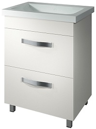 Какса-а Тумба с раковиной Хилтон 60 напольная, белая – фотография-1