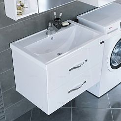 СанТа Тумба с раковиной Виктория 70 NEW подвесная – фотография-4