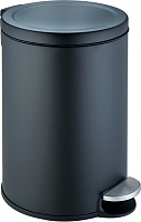 WeltWasser Ведро для мусора WW Lora BL 12L черное матовое