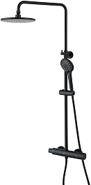 Lemark Душевая система Bronx LM3770BL с термостатом черная – фотография-1