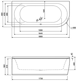 Cezares Акриловая ванна Metauro Corner 180x80 L – фотография-3