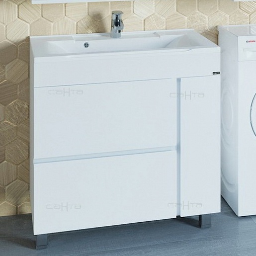 СанТа Мебель для ванной Марс 80 напольная, дверка – картинка-6