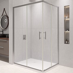 RGW Душевой уголок Passage PA-146 90x70 профиль хром стекло прозрачное – фотография-1
