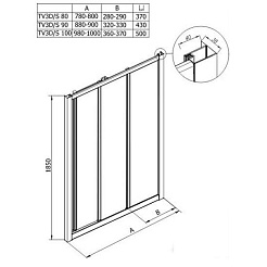 Kolpa San Душевая дверь в нишу Luna TV3D/S 80 – фотография-2